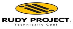 Rudy Project logo with a yellow oval and black stripes above the text "Technically Cool.