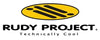 Logo of Rudy Project with a yellow oval featuring black stripes, above the text "RUDY PROJECT Technically Cool".