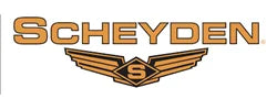 SCHEYDEN" logo with stylized wings and an "S" inside a diamond-shaped emblem beneath the text.