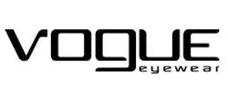 Logo of Vogue Eyewear with stylized black text on a white background.