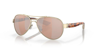 Costa LORETO 6S4006 Sunglasses Rose Gold / Copper Silver Mirror