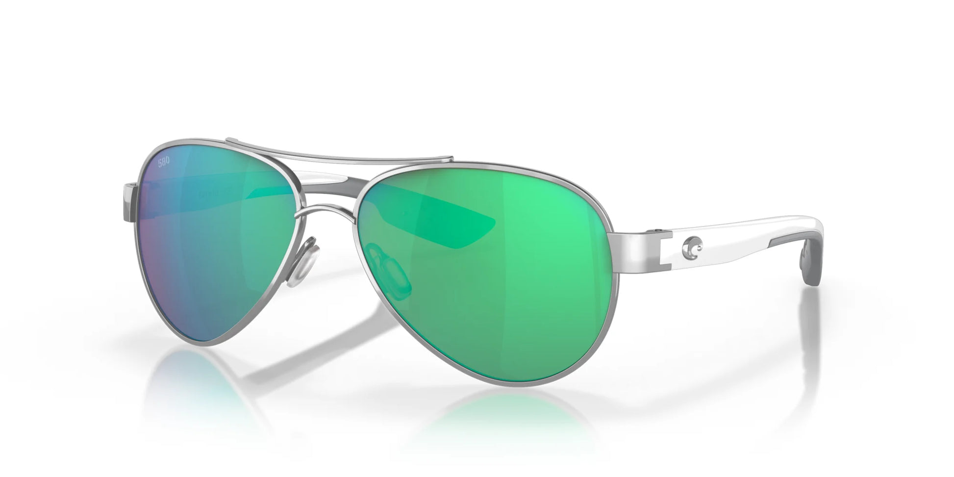 Costa LORETO 6S4006 Sunglasses Palladium / Green Mirror