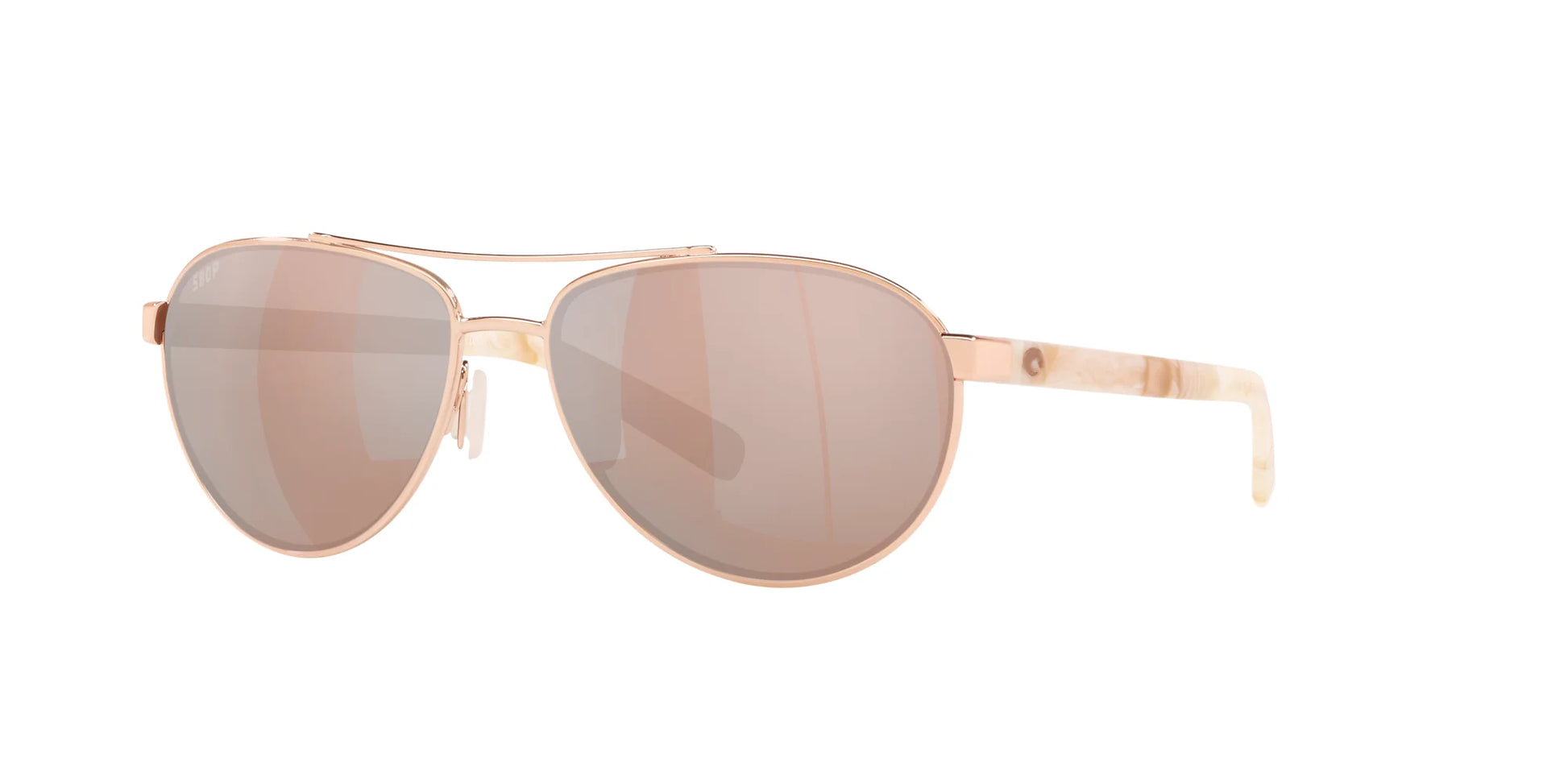 Costa FERNANDINA 6S4007 Sunglasses Rose Gold / Copper Silver Mirror