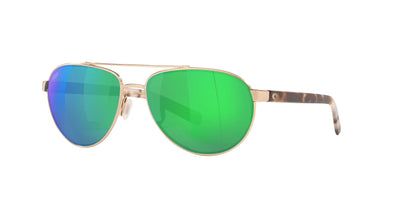 Costa FERNANDINA 6S4007 Sunglasses Brushed Gold / Green Mirror