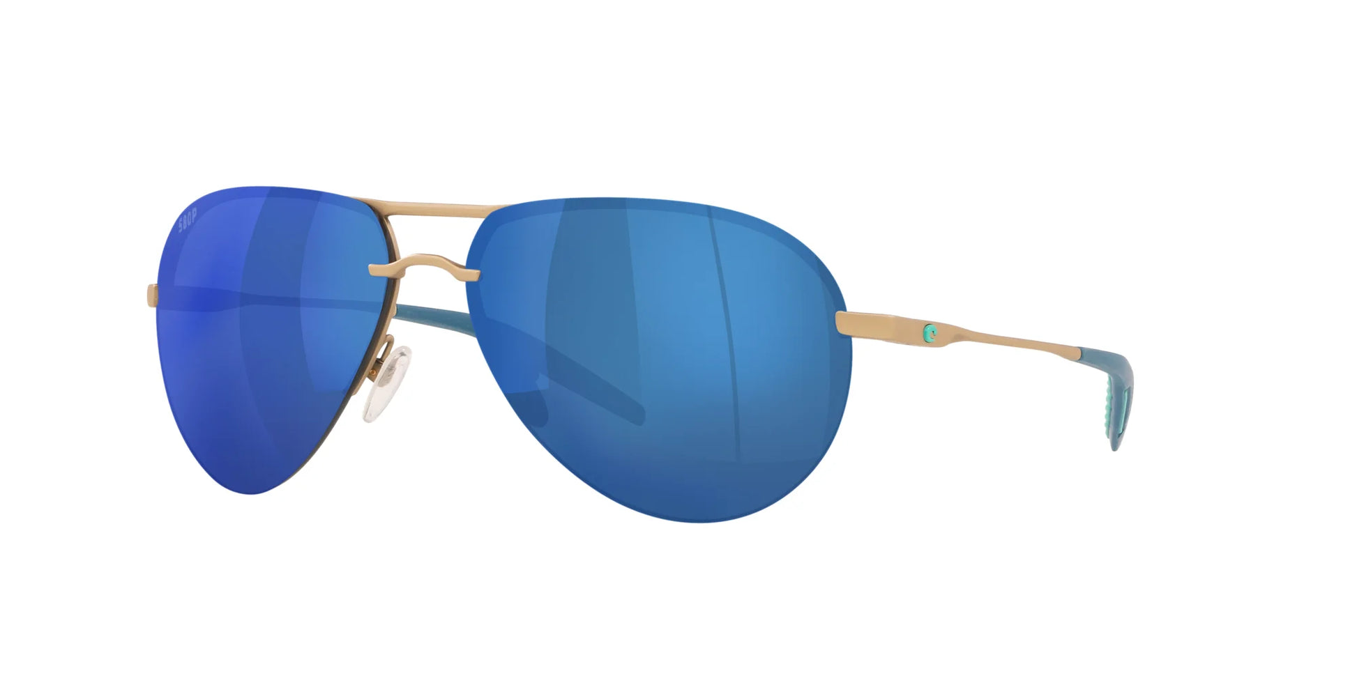 Costa HELO 6S6006 Sunglasses Matte Champagne / Blue Mirror