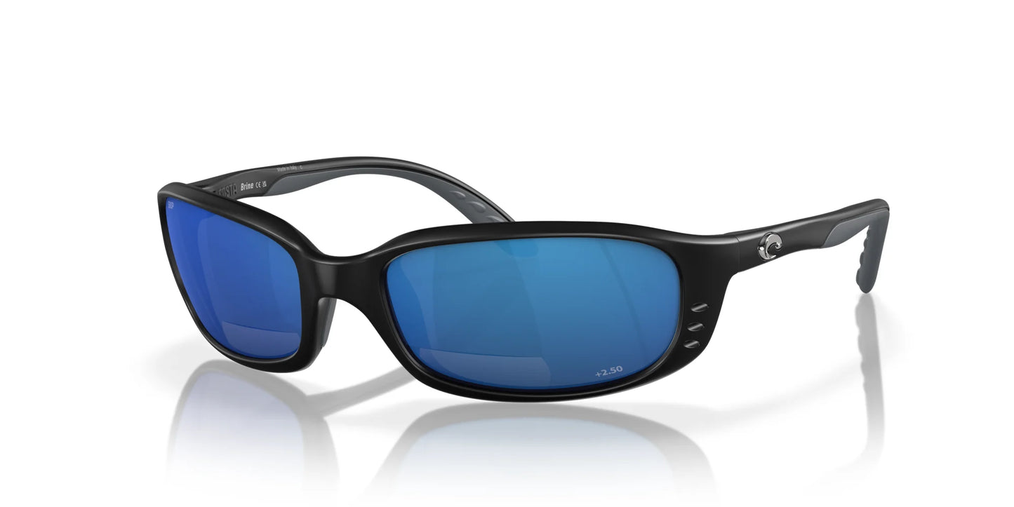 Costa BRINE READERS 6S7001 Sunglasses Matte Black / Blue Mirror