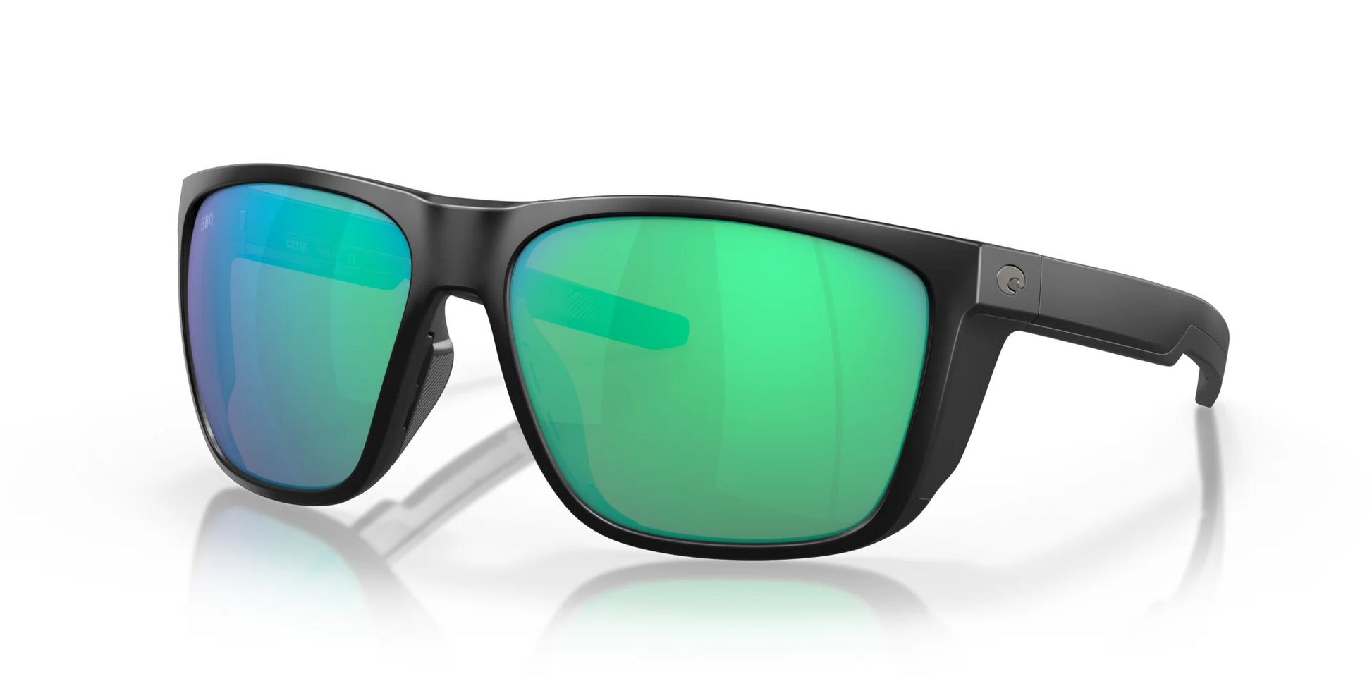Costa FERG XL 6S9012 Sunglasses Matte Black / Green Mirror