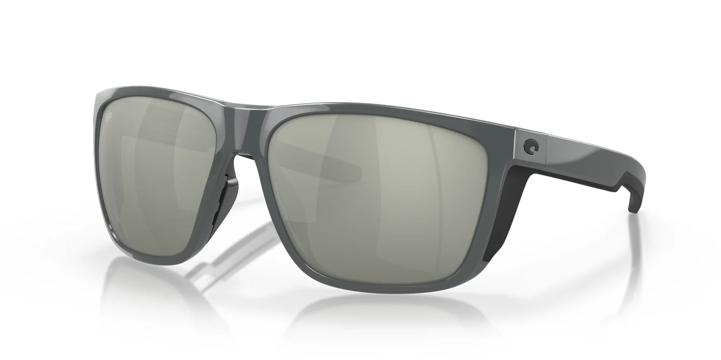 Costa FERG XL 6S9012 Sunglasses Shiny Gray / Gray Silver Mirror