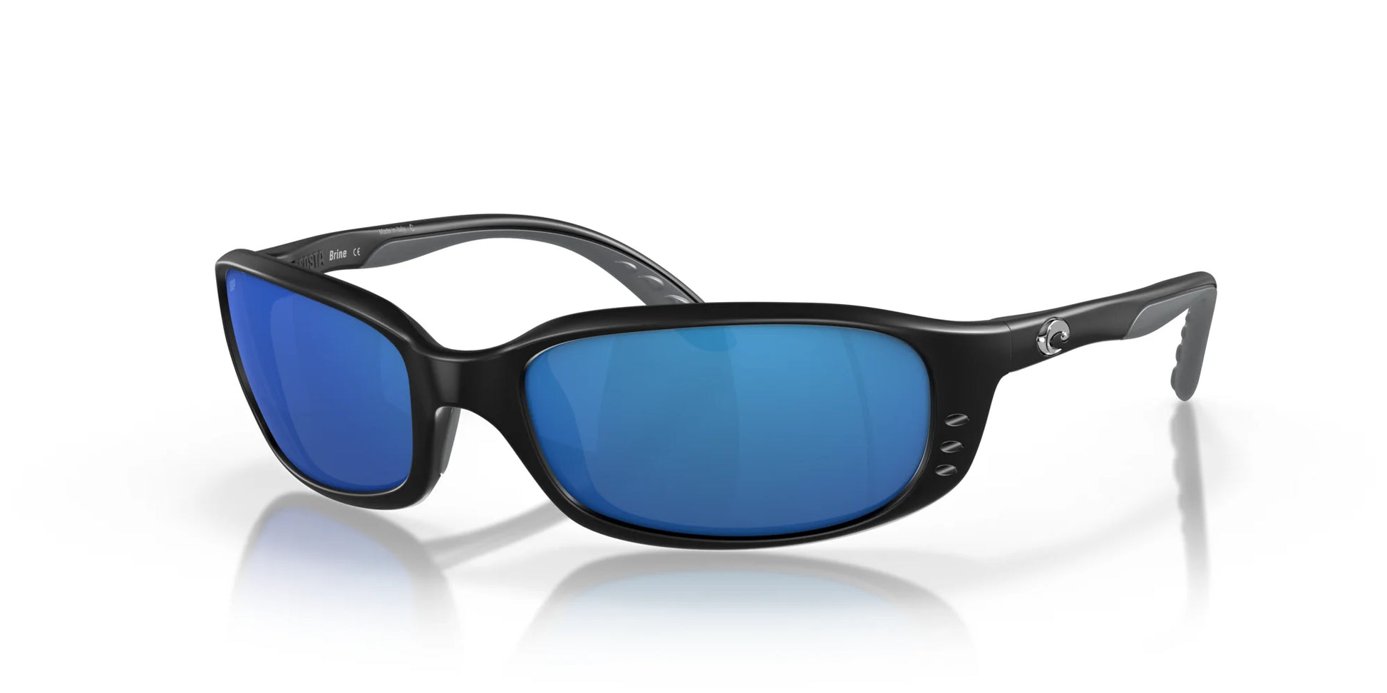 Costa BRINE 6S9017 Sunglasses Matte Black / Blue Mirror