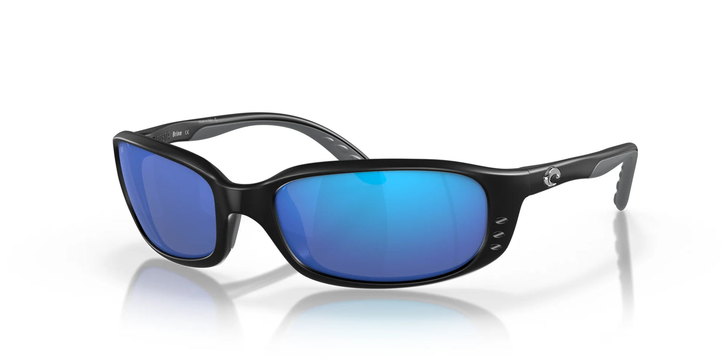 Costa BRINE 6S9017 Sunglasses Matte Black / Blue Mirror