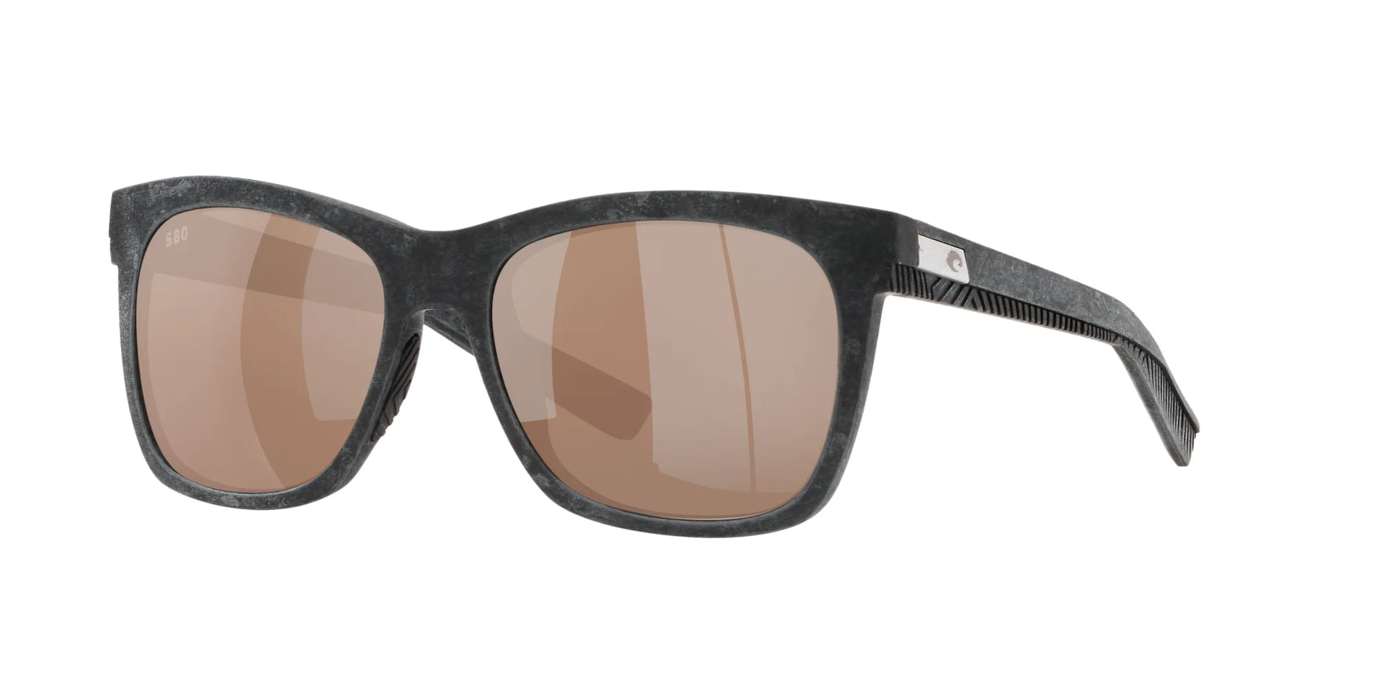 Costa CALDERA 6S9028 Sunglasses Net Gray With Gray Rubber / Copper Silver Mirror