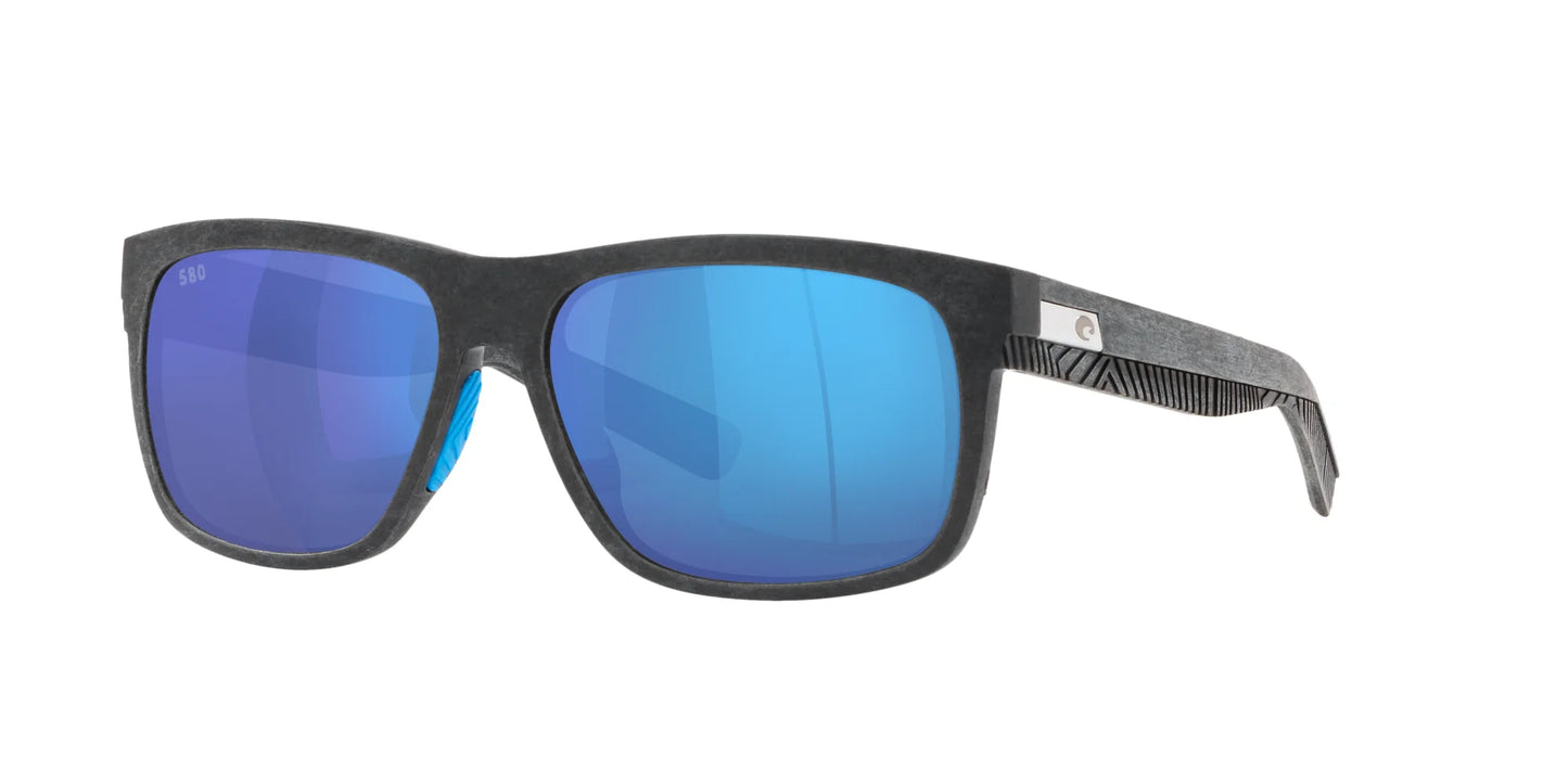 Costa BAFFIN 6S9030 Sunglasses Net Gray With Blue Rubber / Blue Mirror
