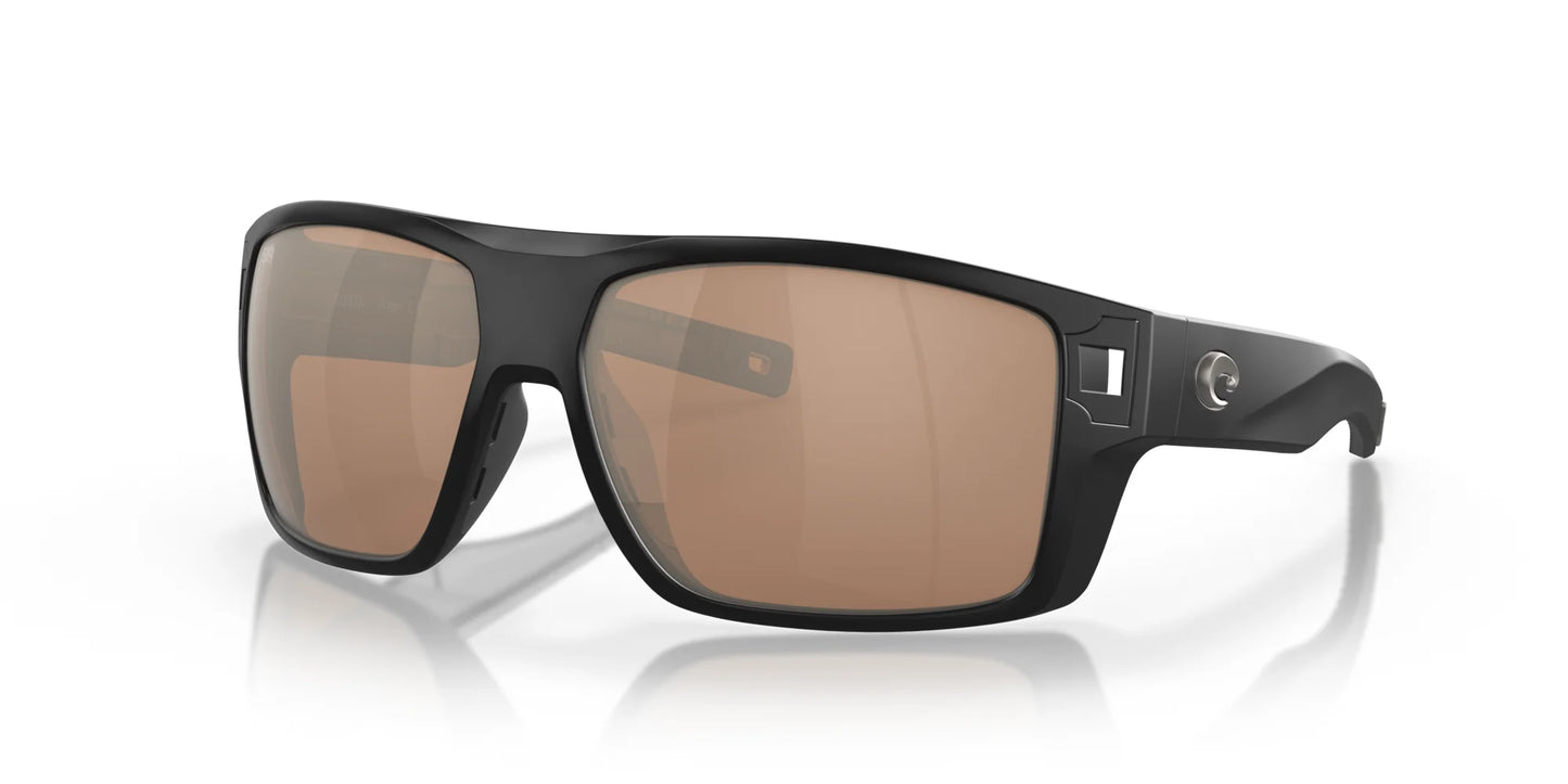 Costa DIEGO 6S9034 Sunglasses Matte Black / Copper Silver Mirror
