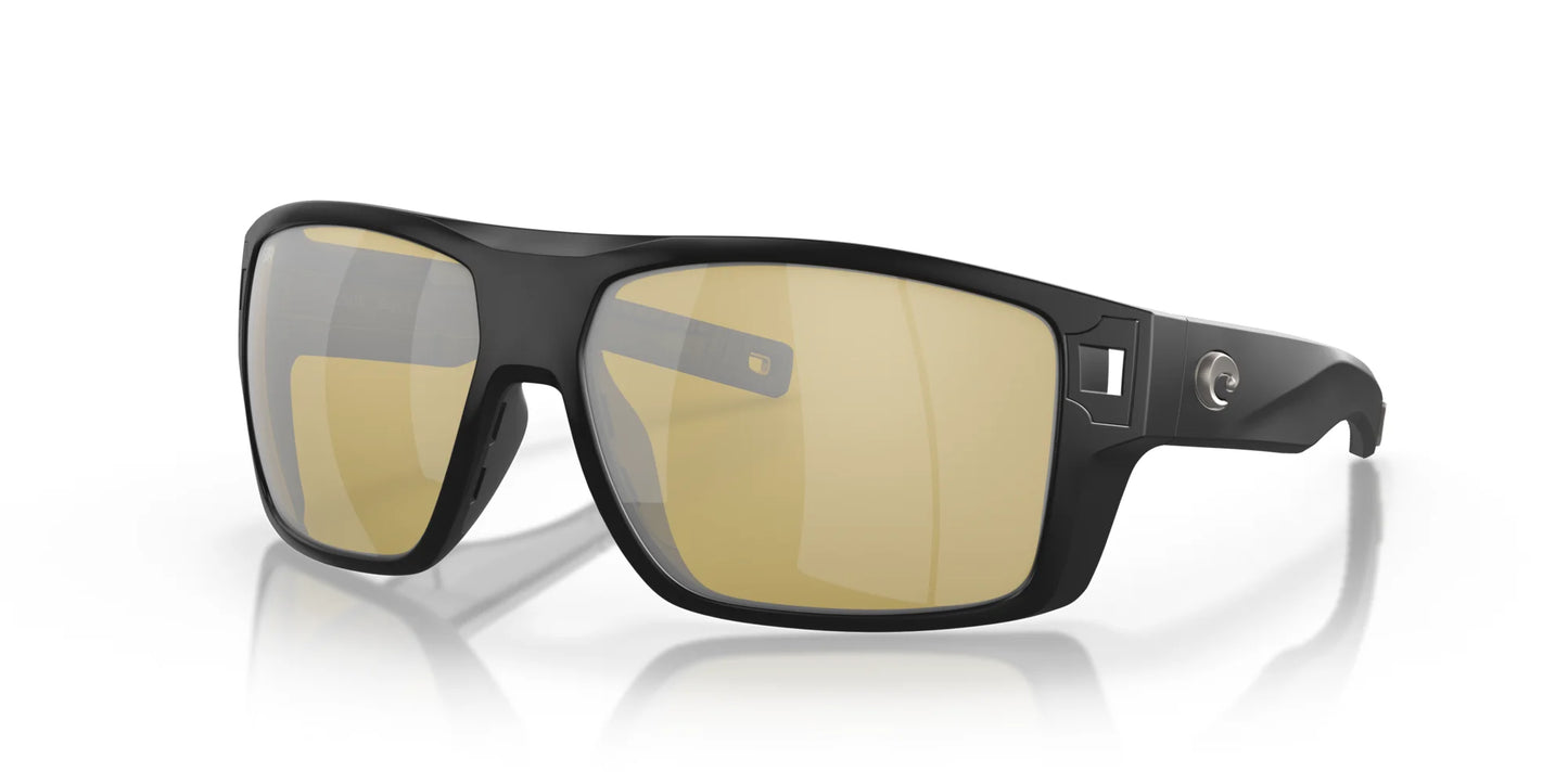 Costa DIEGO 6S9034 Sunglasses Matte Black / Sunrise Silver Mirror