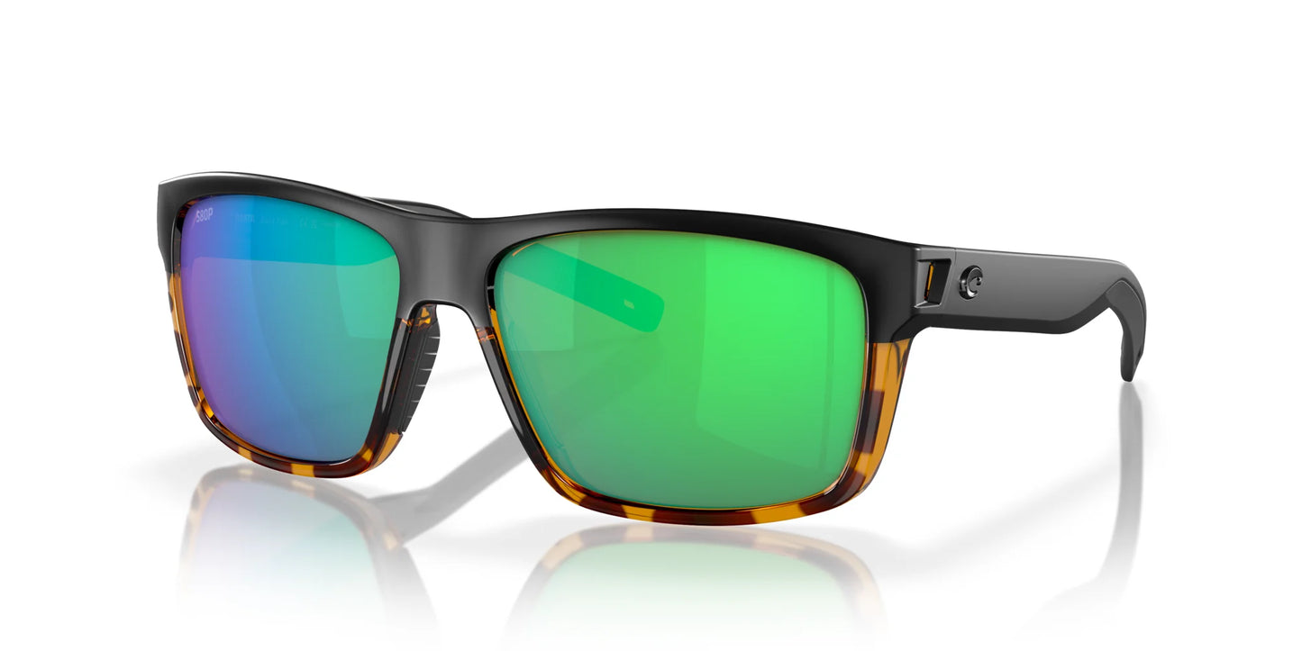 Costa SLACK TIDE 6S9035 Sunglasses Black / Shiny Tortoise / Green Mirror