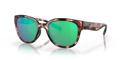 Costa SALINA 6S9051 Sunglasses Coral Tortoise / Green Mirror