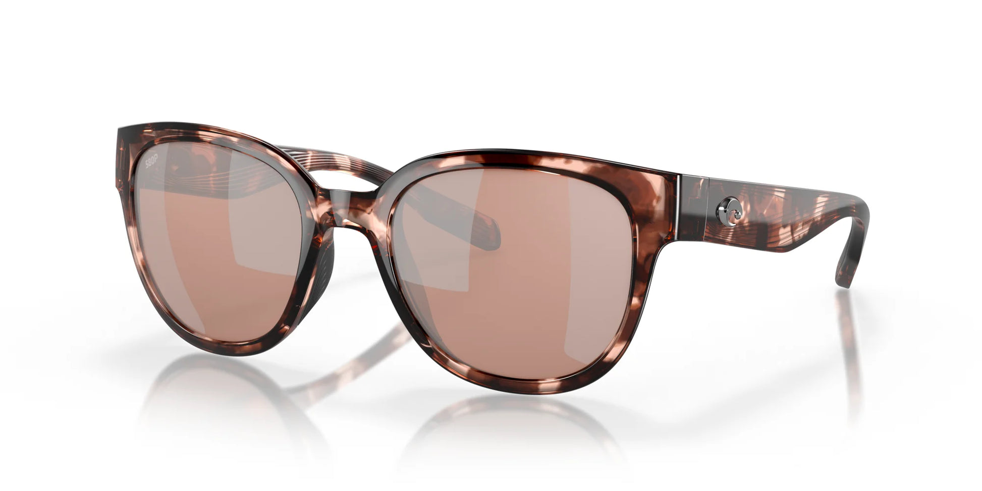 Costa SALINA 6S9051 Sunglasses Coral Tortoise / Copper Silver Mirror