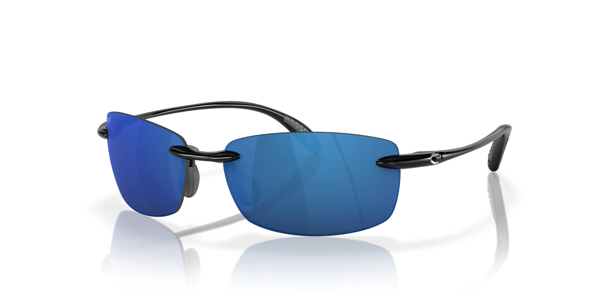 Costa BALLAST 6S9071 Sunglasses Shiny Black / Blue Mirror