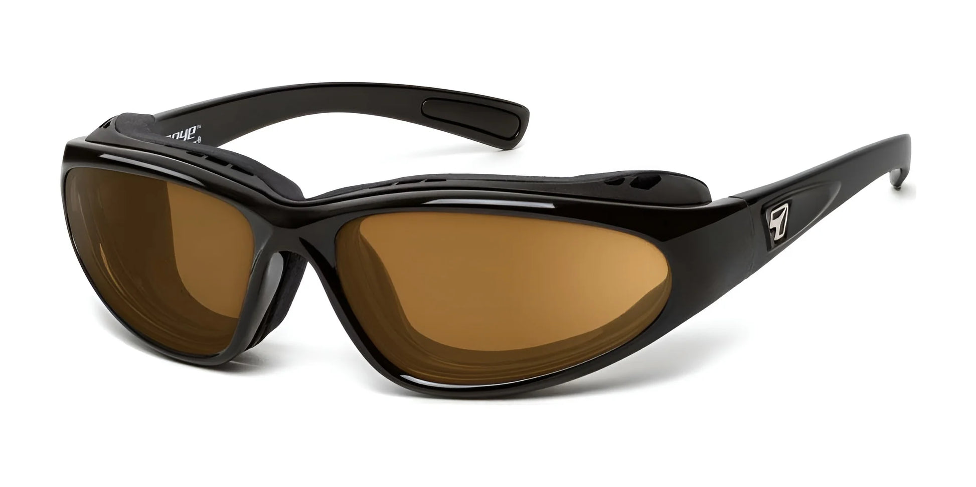 7eye Bora Sunglasses Glossy Black / Polarized Copper