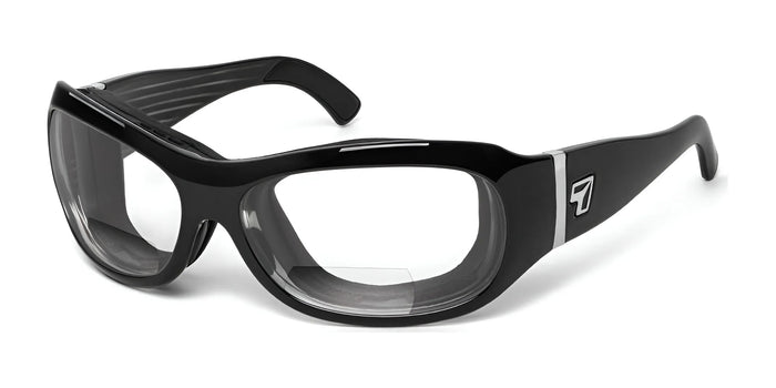 7eye Briza Bifocal Sunglasses | Size 62 / Glossy Black / Clear / Bifocal +1.50