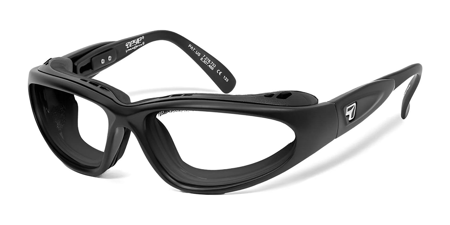 7eye Cape Sunglasses Matte Black / Clear