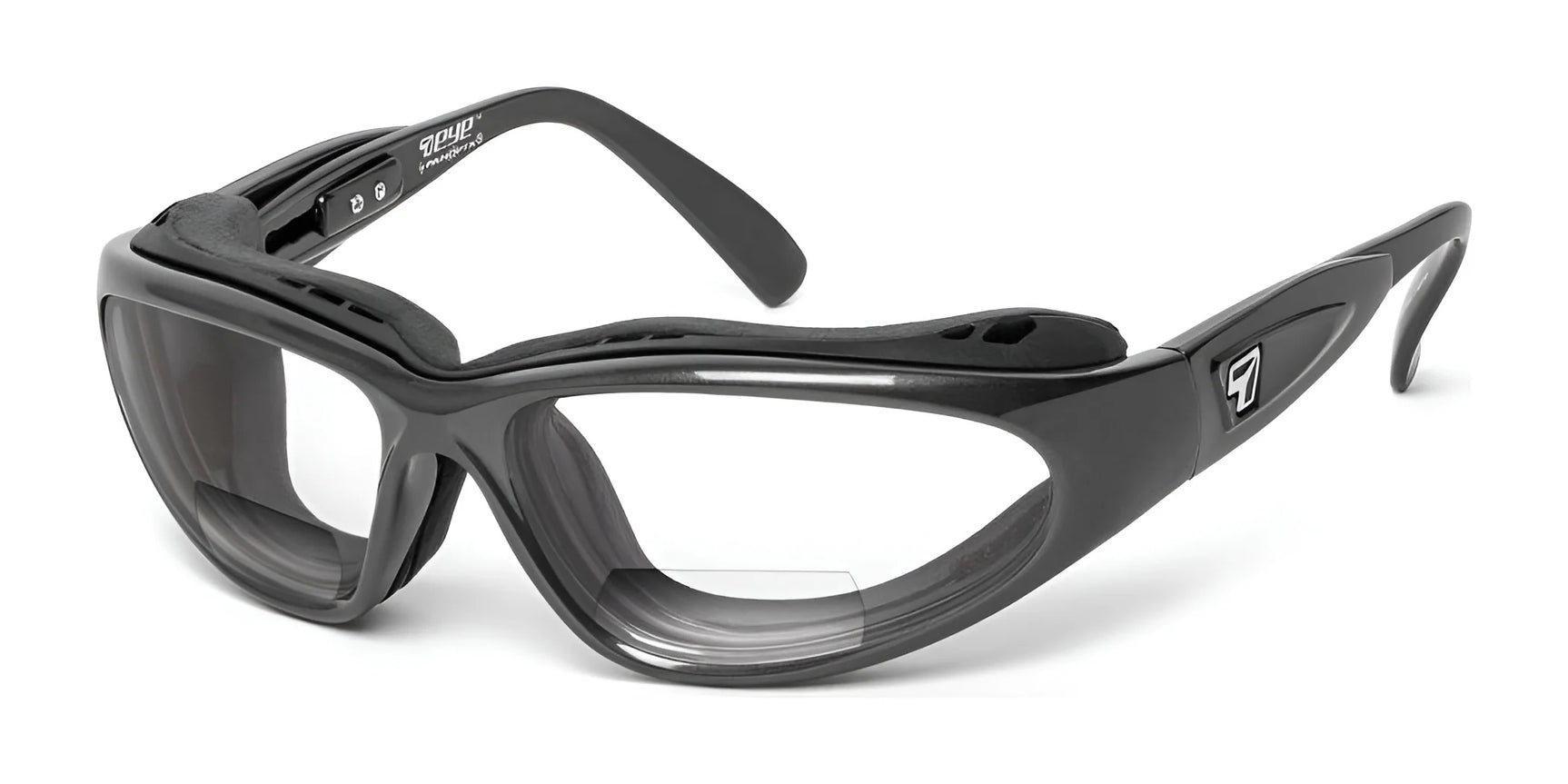 7eye Cape Bifocal Sunglasses Charcoal / Clear / +2.50