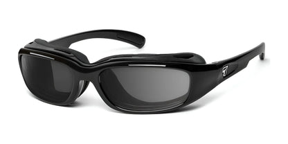7eye Churada Sunglasses Glossy Black / DARKshift Photochromic - Clr to DARK Gray