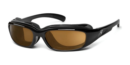7eye Churada Sunglasses Glossy Black / Polarized Copper