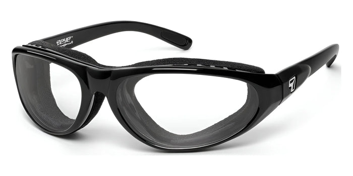 7eye CYCLONE Eyeglasses | Size 65 / Glossy Black / BlueByrd Blue Light Blocker