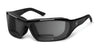 7eye Derby Bifocal Sunglasses | Size 71 / Glossy Black / Gray / +1.50