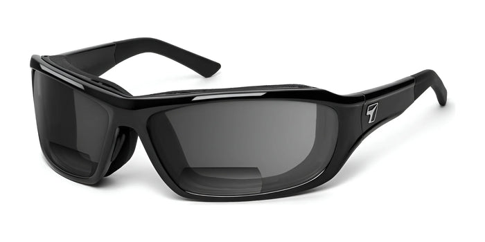 7eye Derby Bifocal Sunglasses | Size 71 / Glossy Black / Gray / Bifocal +1.50