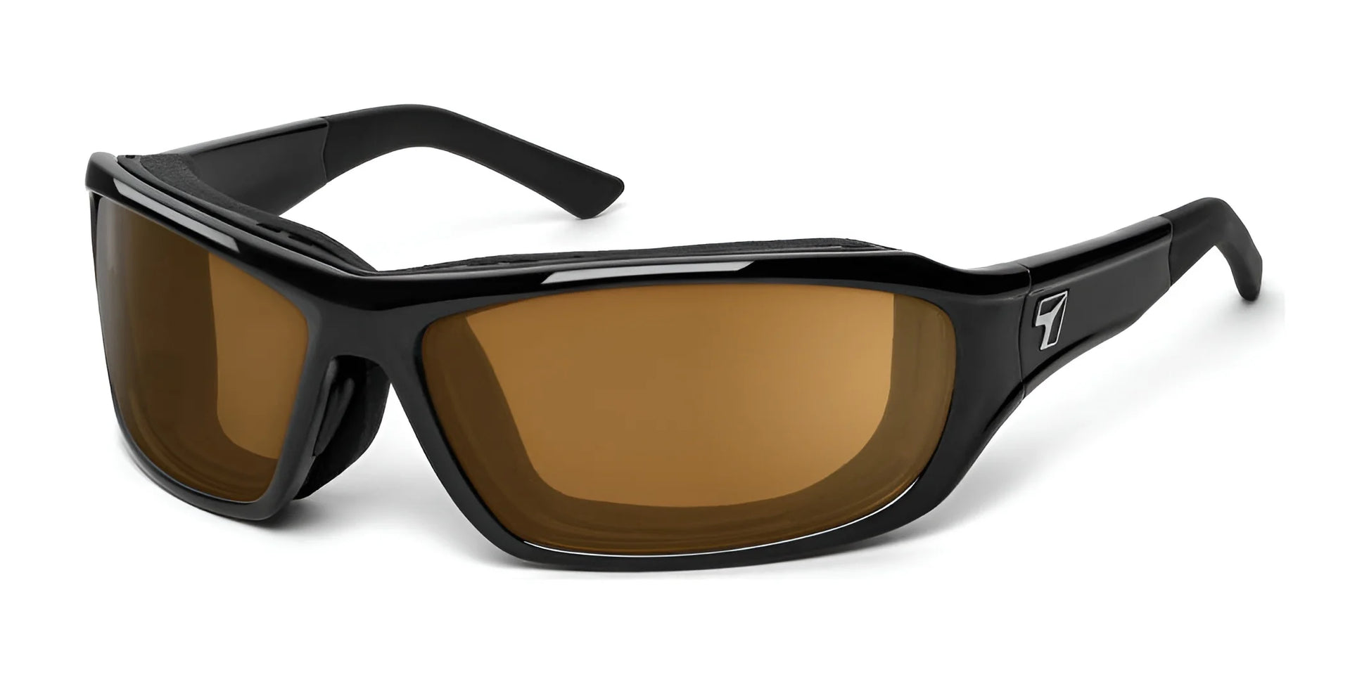 7eye Derby Sunglasses Glossy Black / Polarized Copper