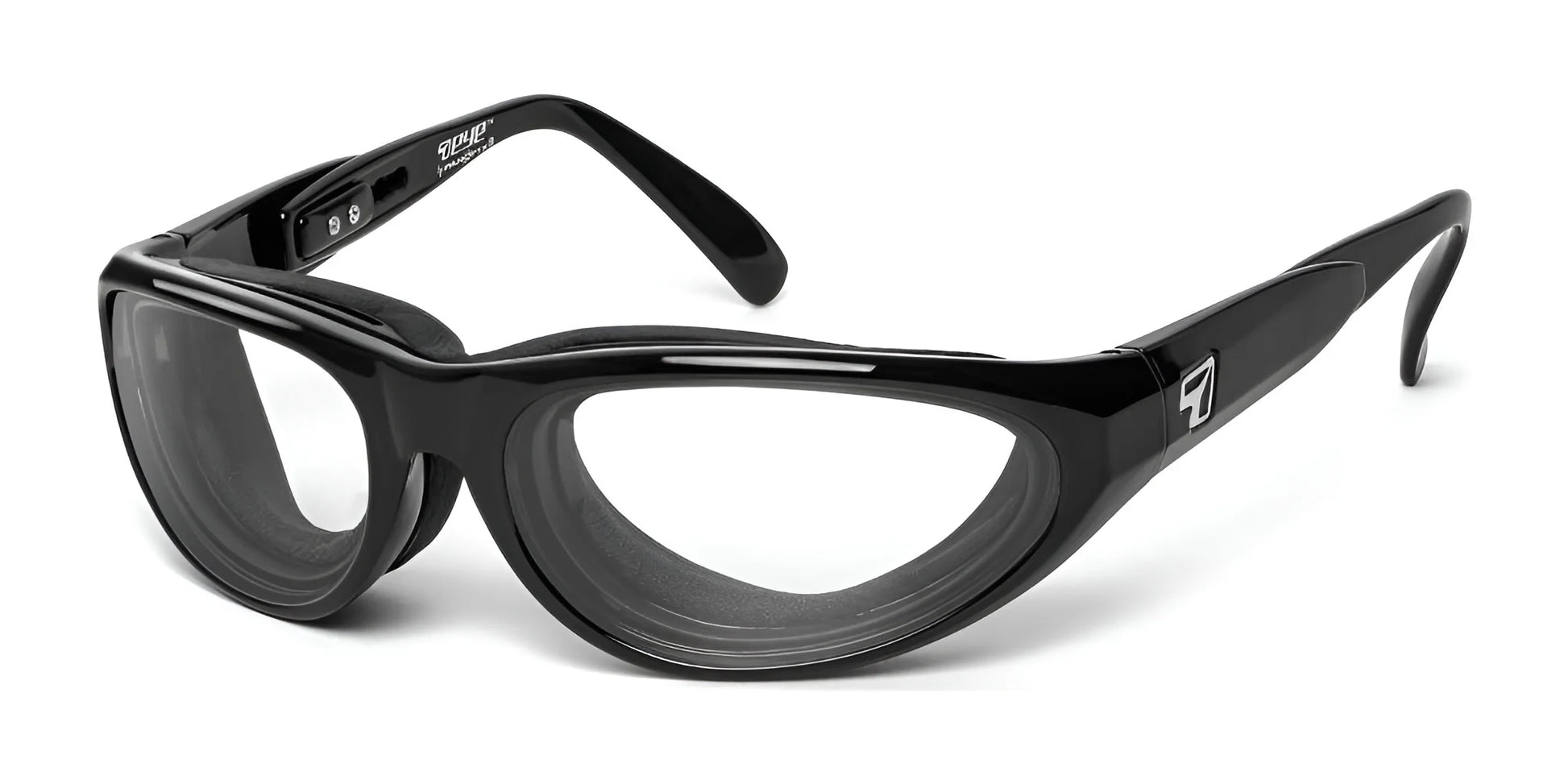 7eye Diablo Sunglasses Glossy Black / BlueByrd Blue Light Blocker