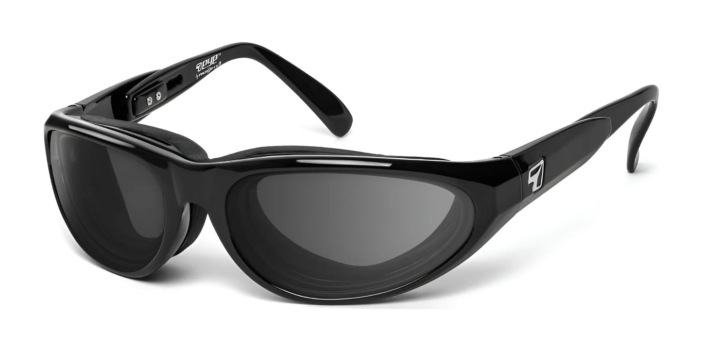 7eye Diablo Sunglasses Glossy Black / DARKshift Photochromic - Clr to DARK Gray