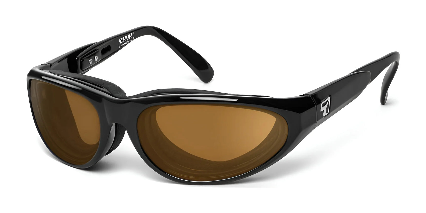 7eye Diablo Sunglasses Glossy Black / Polarized Copper