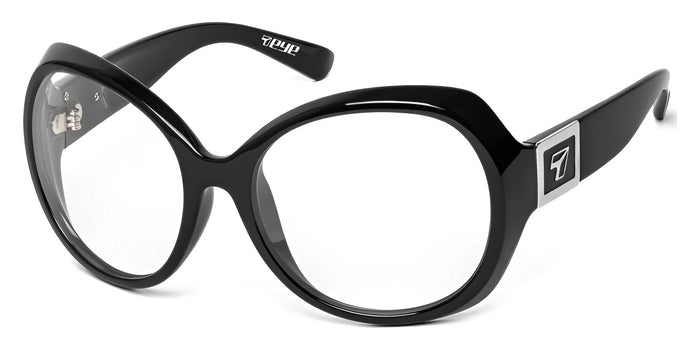 7eye LILY Eyeglasses | Size 60 / Glossy Black / Clear