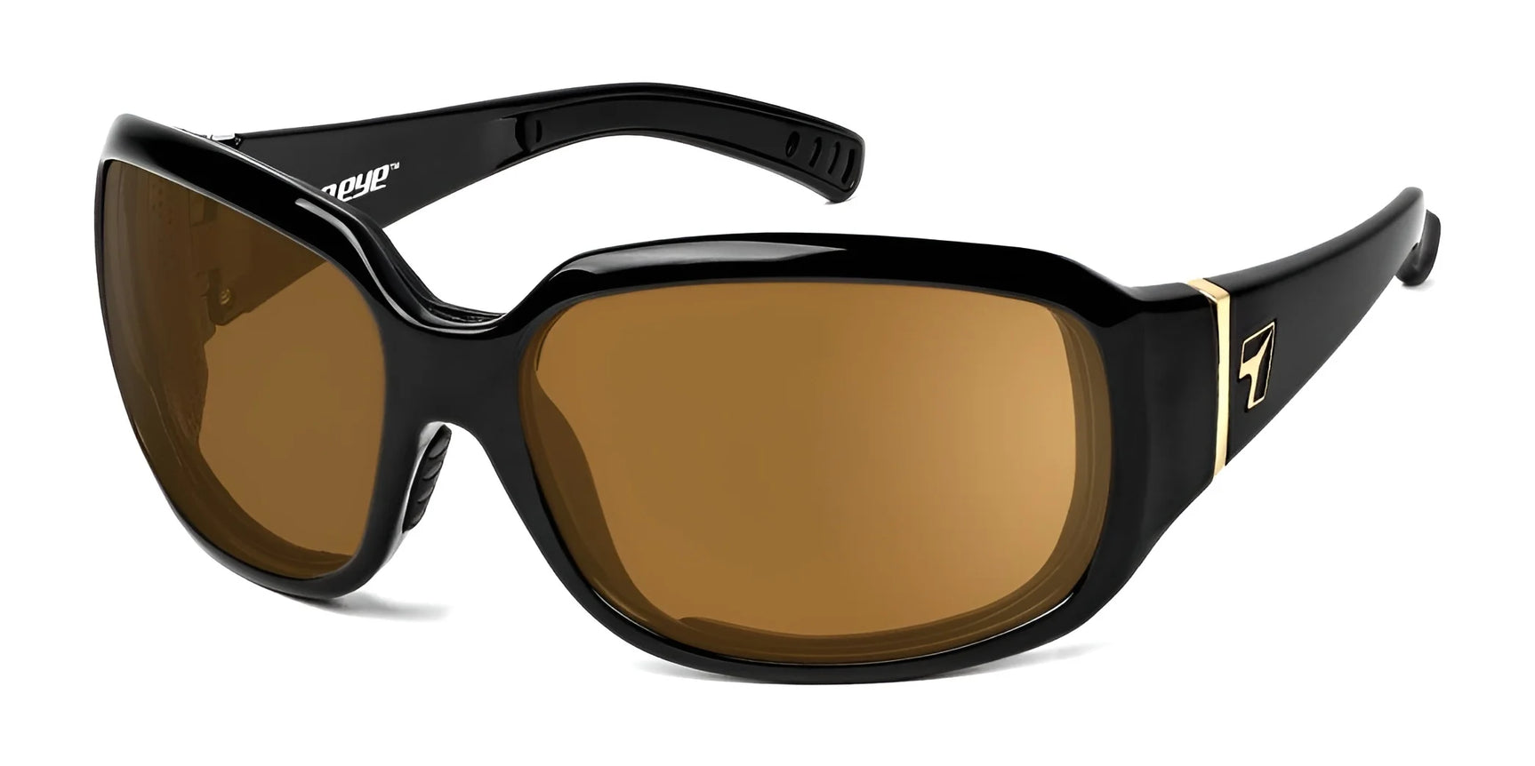 7eye Mistral Sunglasses Glossy Black / Polarized Copper