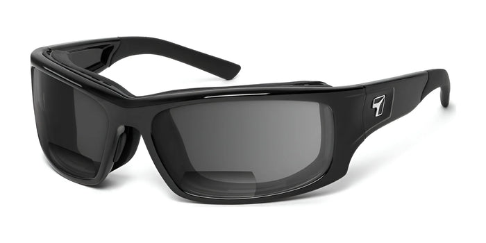 7eye Panhead Bifocal Sunglasses | Size 66 / Glossy Black / Gray / Bifocal +1.50