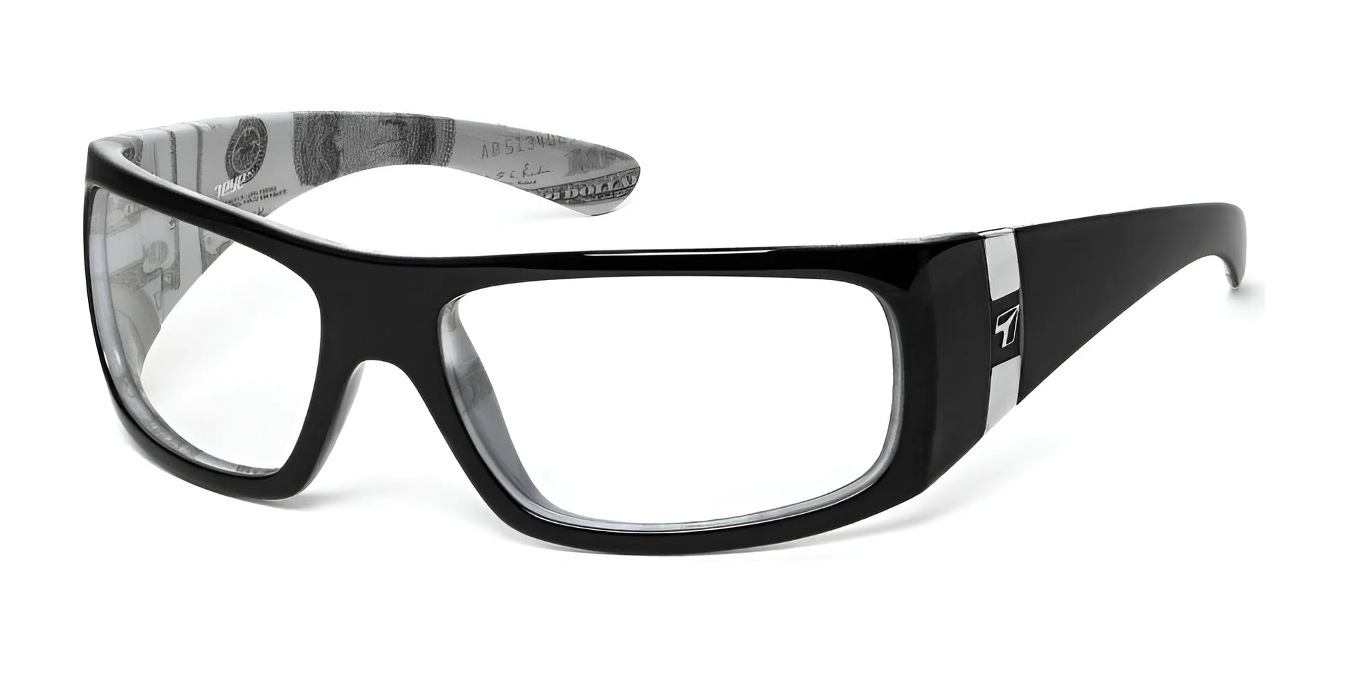7eye Shaka Sunglasses Glossy Black with C Note / Clear