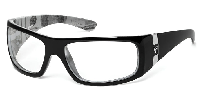 7eye SHAKA Eyeglasses | Size 65 / Glossy Black C-Note / Clear