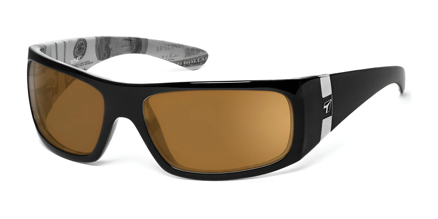 7eye Shaka Sunglasses Glossy Black with C Note / Copper