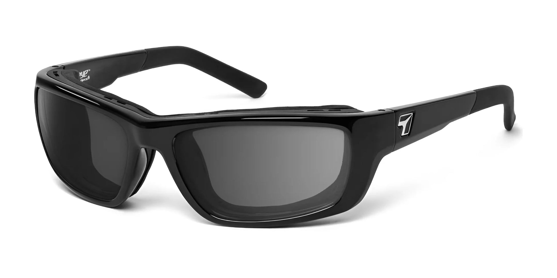 7eye Ventus Sunglasses Glossy Black / DARKshift Photochromic - Clr to DARK Gray