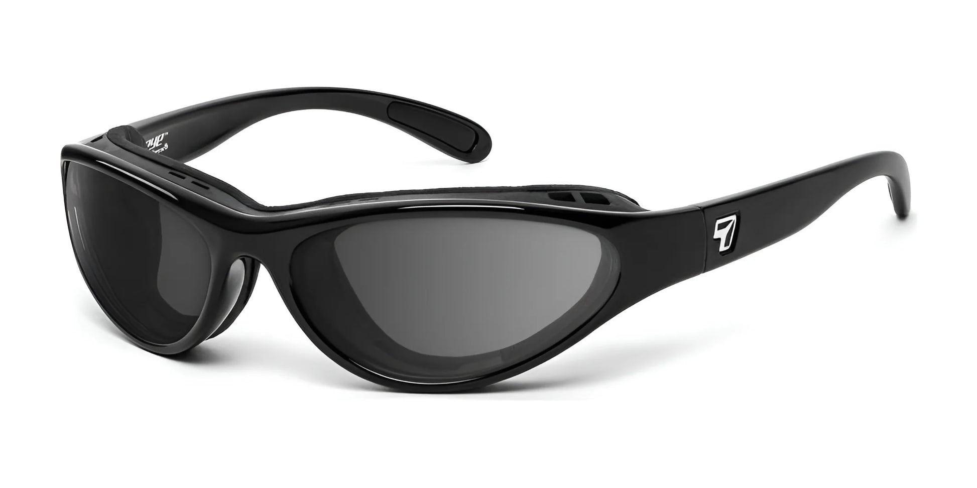 7eye Viento Sunglasses Glossy Black / DARKshift Photochromic - Clr to DARK Gray