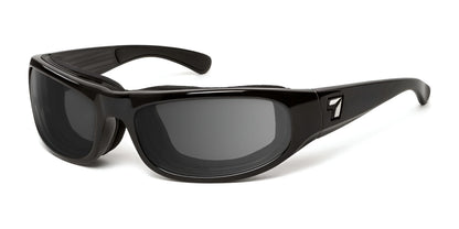 7eye Whirlwind Sunglasses Glossy Black / DARKshift Photochromic - Clr to DARK Gray