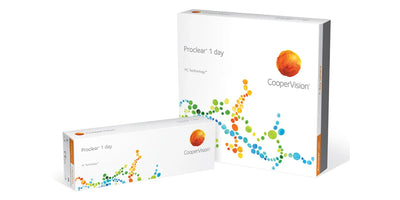 Proclear 1 Day contact lenses box