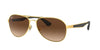 Ray-Ban RB3549 Sunglasses / Matte Gold №112/13 / Gradient Brown / Size 58