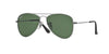 Ray-Ban JUNIOR AVIATOR RJ9506S Sunglasses / Polished Gunmetal №200/71 / Green / Size 50