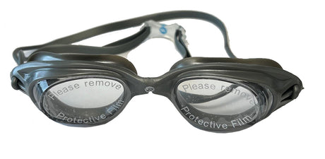 Silver Barracuda Ultimate Swimming Goggles offer wide-angle lenses with the message "Please remove protective film" visible, ensuring an optimal fit and exceptional underwater clarity.