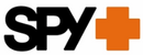 Black text displaying the word "SPY" with an orange plus sign to the right. The plus sign is solid and the overall design is simple and bold. The image likely represents a logo.