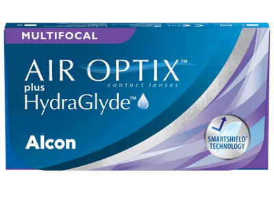 Air Optix plus Hydra Multifocal contact lenses box